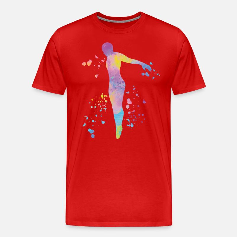 Turmspringen Synchronspringen Kunstspringen - Männer Premium Bio T-Shirt - Rot