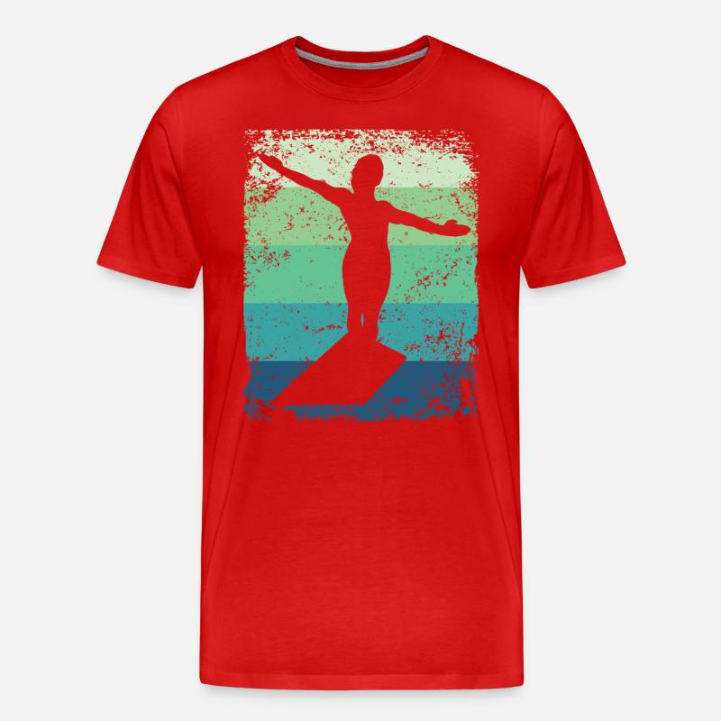Synchronisierter Wassertaucher High Diver - Männer Premium Bio T-Shirt - Rot