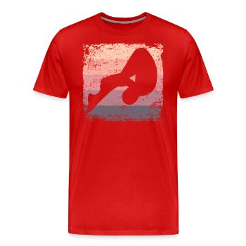 Diving, Artistic Jumping, Synchronized Diving - Men's Premium Organic T-Shirt - red - Front - Damien (186cm)