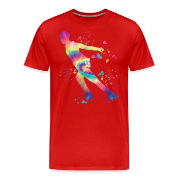 Patinage artistique Patinage sur glace Patinage artistique - T-shirt bio Premium Homme - rouge - Devant - Damien (186cm)