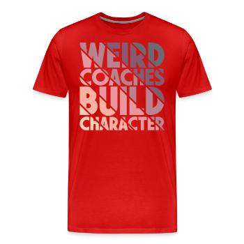 Seltsame Coaches Bilden Charakter Trainer - Männer Premium Bio T-Shirt - Rot - Vorne - Damien (186cm)
