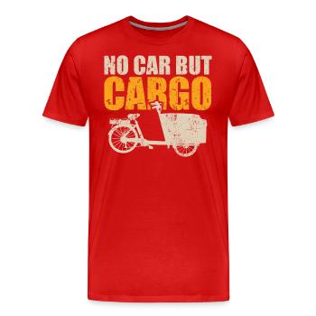 Pas une voiture, mais un vélo cargo Cargobike - T-shirt bio Premium Homme - rouge - Devant - Damien (186cm)