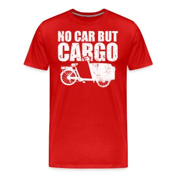 Not a car, but a cargo bike cargo bike - Men's Premium Organic T-Shirt - red - Front - Damien (186cm)