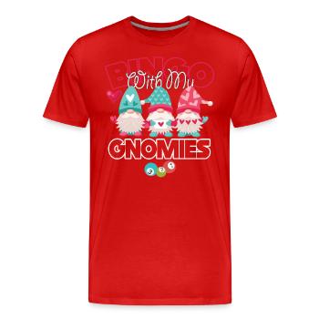 Bingo Mit Meinen Gnomies Lustiges Bingo - Männer Premium Bio T-Shirt - Rot - Vorne - Damien (186cm)
