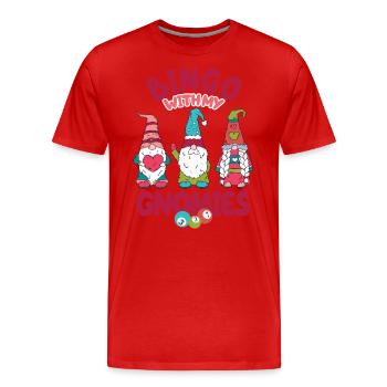 Bingo Mit Meinen Gnomies Lustiges Bingo - Männer Premium Bio T-Shirt - Rot - Vorne - Damien (186cm)