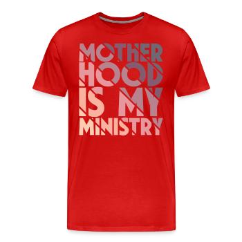 La maternité est mon ministère - T-shirt bio Premium Homme - rouge - Devant - Damien (186cm)