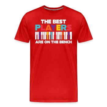 Les meilleurs joueurs Pianiste Pianiste - T-shirt bio Premium Homme - rouge - Devant - Damien (186cm)