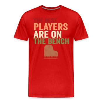 Les meilleurs joueurs Pianiste Pianiste - T-shirt bio Premium Homme - rouge - Devant - Damien (186cm)