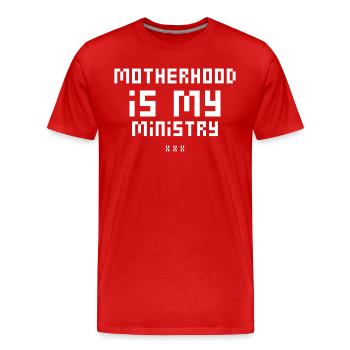La maternité est mon ministère - T-shirt bio Premium Homme - rouge - Devant - Damien (186cm)
