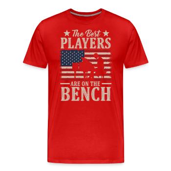 Les meilleurs joueurs Pianiste Pianiste - T-shirt bio Premium Homme - rouge - Devant - Damien (186cm)