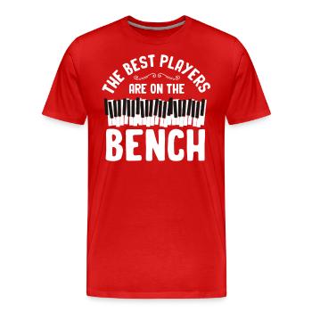 Les meilleurs joueurs Pianiste Pianiste - T-shirt bio Premium Homme - rouge - Devant - Damien (186cm)