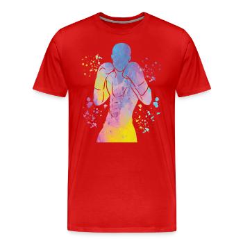 Boxing Fighter Kids Boxing Match Boxer - Men's Premium Organic T-Shirt - red - Front - Damien (186cm)