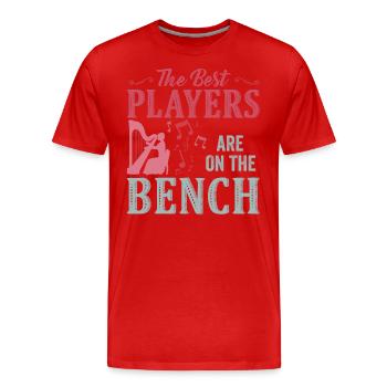 Die Besten Spieler Sitzen Auf Der Bank Harfe - Männer Premium Bio T-Shirt - Rot - Vorne - Damien (186cm)