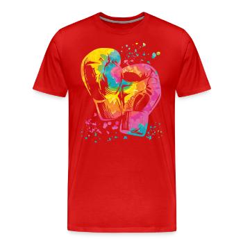 Boxing Fighter Kids Boxing Match Boxer - Men's Premium Organic T-Shirt - red - Front - Damien (186cm)