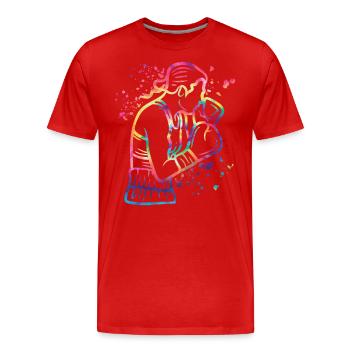 Boxing Fighter Kids Boxing Match Boxer - Men's Premium Organic T-Shirt - red - Front - Damien (186cm)