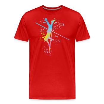 Perchiste Enfant Saut à la perche - T-shirt bio Premium Homme - rouge - Devant - Damien (186cm)