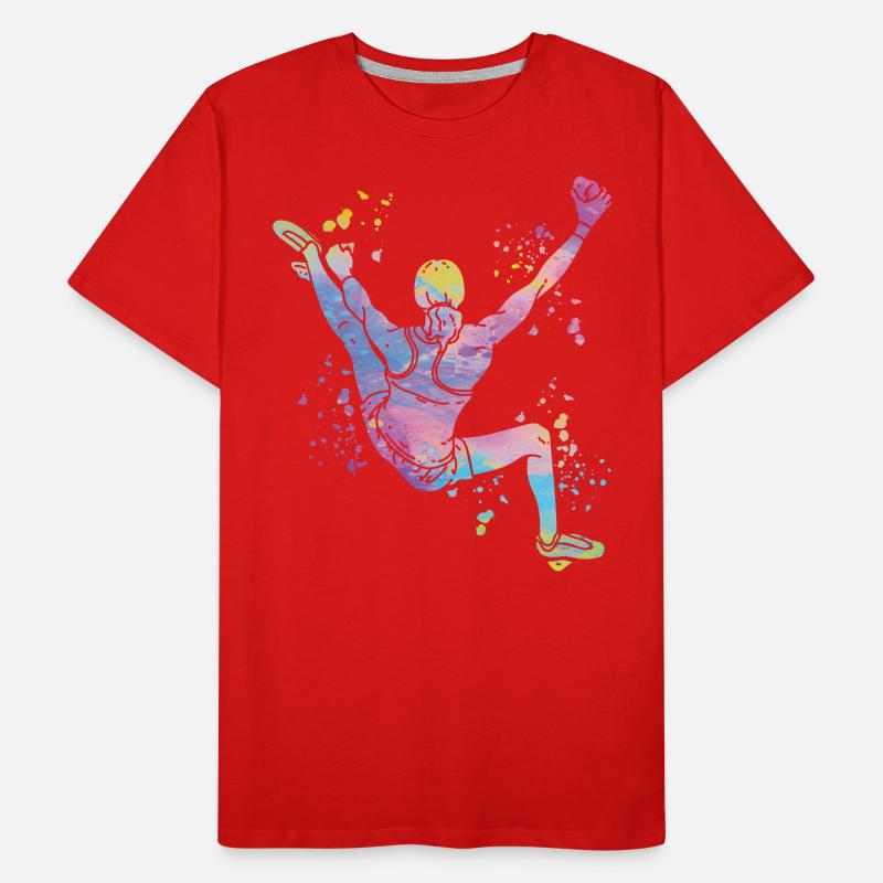 Boulderer Colorsplash Boulder Bouldering Men's Premium Organic T-Shirt
