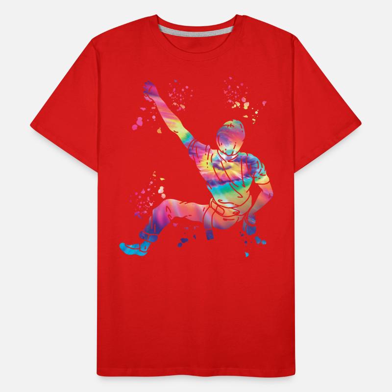 Boulderer Colorsplash Boulder Bouldering T-shirt bio Premium Homme