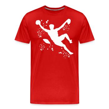 Bloc Colorsplash Bloc de bloc - T-shirt bio Premium Homme - rouge - Devant - Damien (186cm)