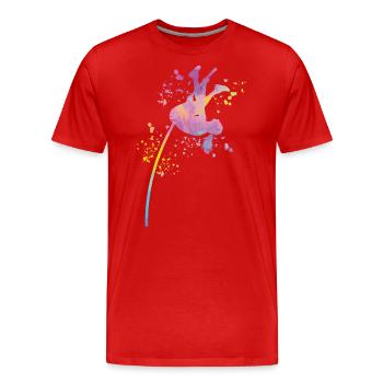 Perchiste Enfant Saut à la perche - T-shirt bio Premium Homme - rouge - Devant - Damien (186cm)