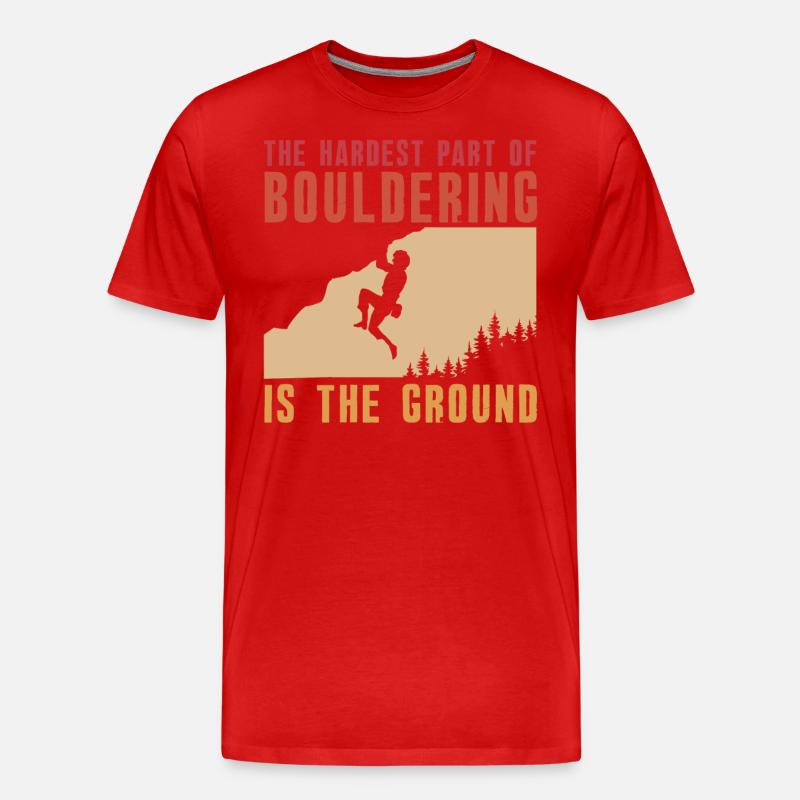 Bouldern Boulderer Boulder - Männer Premium Bio T-Shirt - Rot