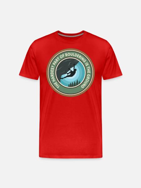 Bouldering Boulderer Bouldering - Men's Premium Organic T-Shirt - red