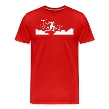 Trail Runner Cross Trail Bergläufer - Männer Premium Bio T-Shirt - Rot - Vorne - Damien (186cm)