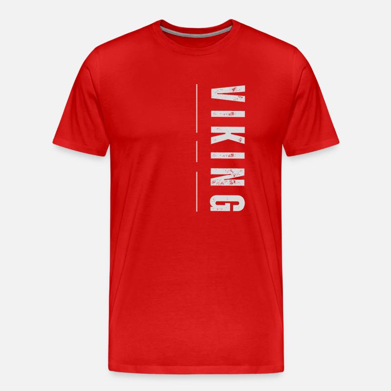 Wikinger - Männer Premium Bio T-Shirt - Rot