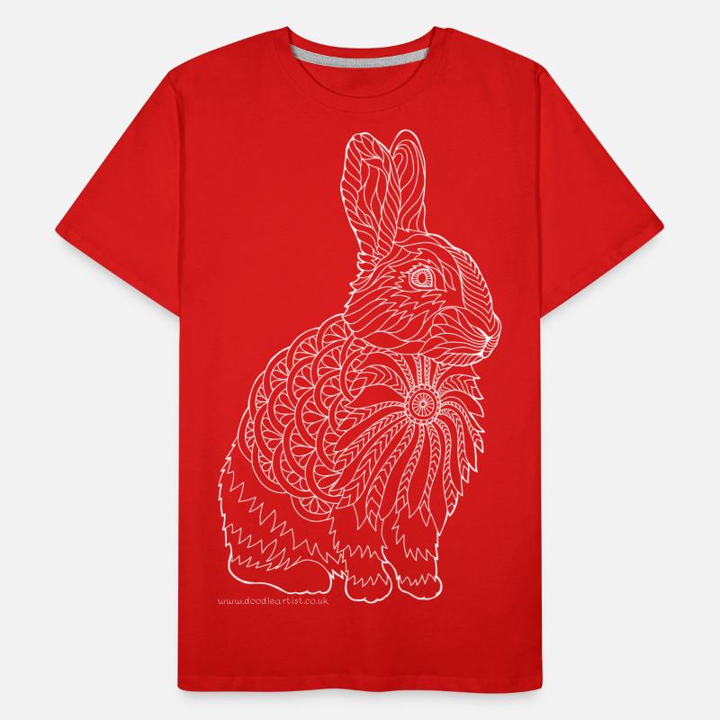 Rabbit design white Men's Premium Organic T-Shirt