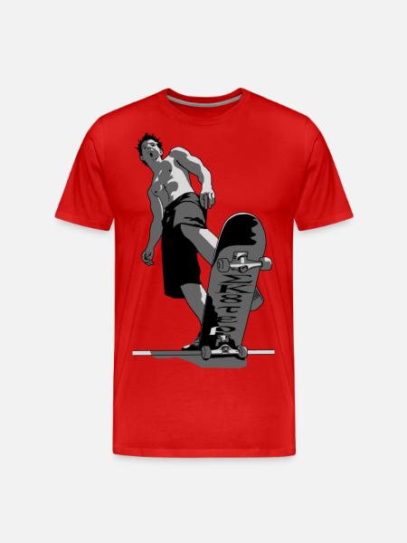 skate 03 - Männer Premium Bio T-Shirt - Rot