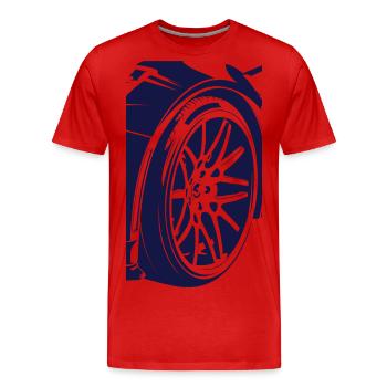 Metall- und Glasränder - Männer Premium Bio T-Shirt - Rot - Vorne - Damien (186cm)