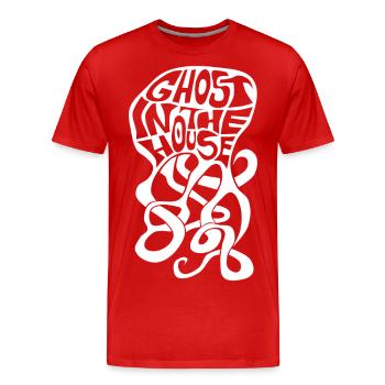 ghost in the house Geisterhaus Halloween Spukhaus - Männer Premium Bio T-Shirt - Rot - Vorne - Damien (186cm)