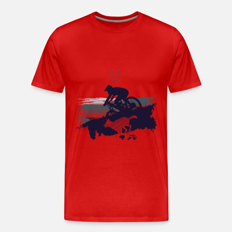 DH rider halftone wolfnavy - Männer Premium Bio T-Shirt - undefined