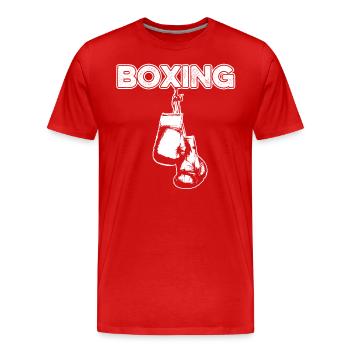 Boxing Boxer - Men's Premium Organic T-Shirt - red - Front - Damien (186cm)