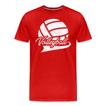 Volley-ball - T-shirt bio Premium Homme - rouge - Devant - Damien (186cm)