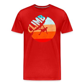 Ascension vintage - T-shirt bio Premium Homme - rouge - Devant - Damien (186cm)