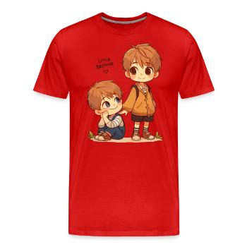 Little brother - Men's Premium Organic T-Shirt - red - Front - Damien (186cm)