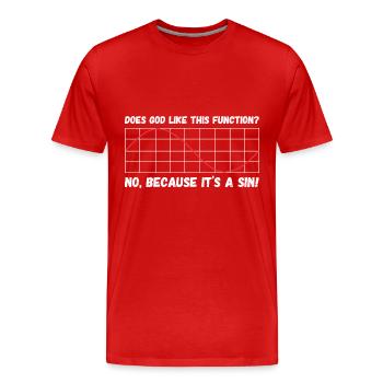 Math gift nerd teacher math teacher math - Men's Premium Organic T-Shirt - red - Front - Damien (186cm)