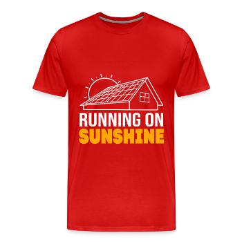 Solar Sustainability Renewable energies - Men's Premium Organic T-Shirt - red - Front - Damien (186cm)