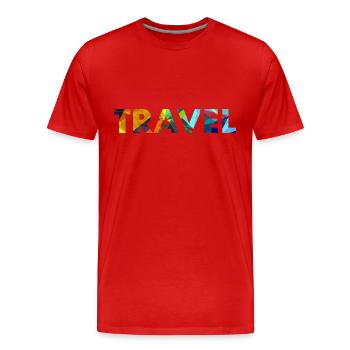 Voyage - T-shirt bio Premium Homme - rouge - Devant - Damien (186cm)