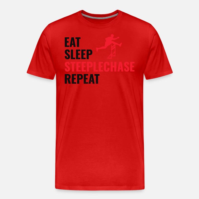 Hindernislauf Hindernislauf Leichtathletik - Männer Premium Bio T-Shirt - Rot