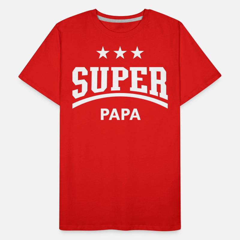 Super Papa (Daddy / Dad / White) Men's Premium Organic T-Shirt