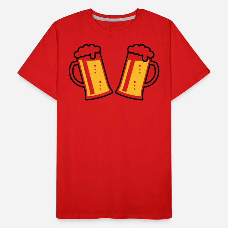 2 chopes à bière Prosten (bière / chope à bière / 2C) T-shirt bio Premium Homme