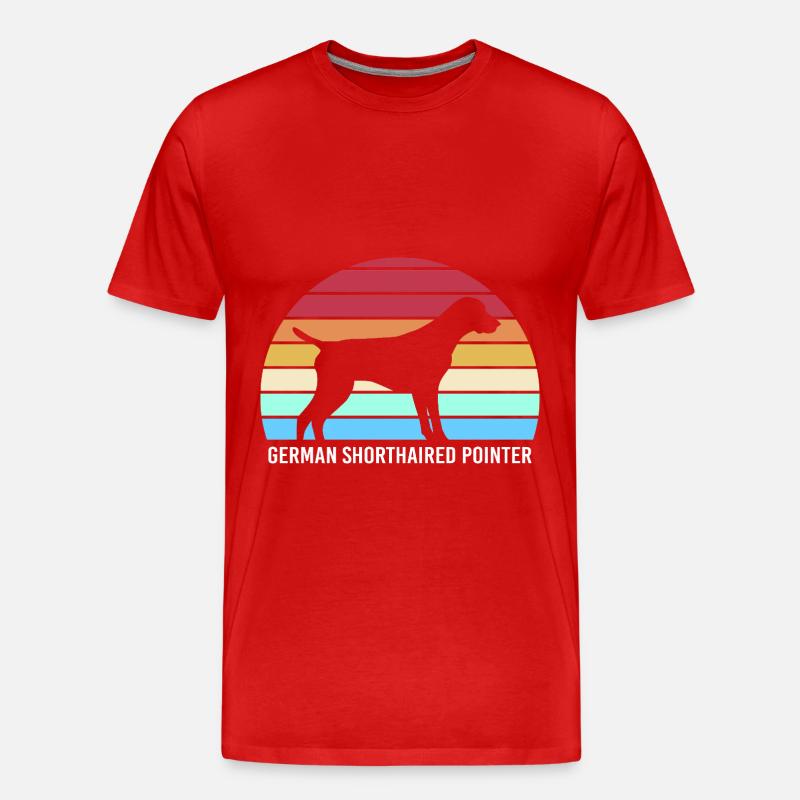 Deutsch Kurzhaar Hund German Pointer - Männer Premium Bio T-Shirt - Rot