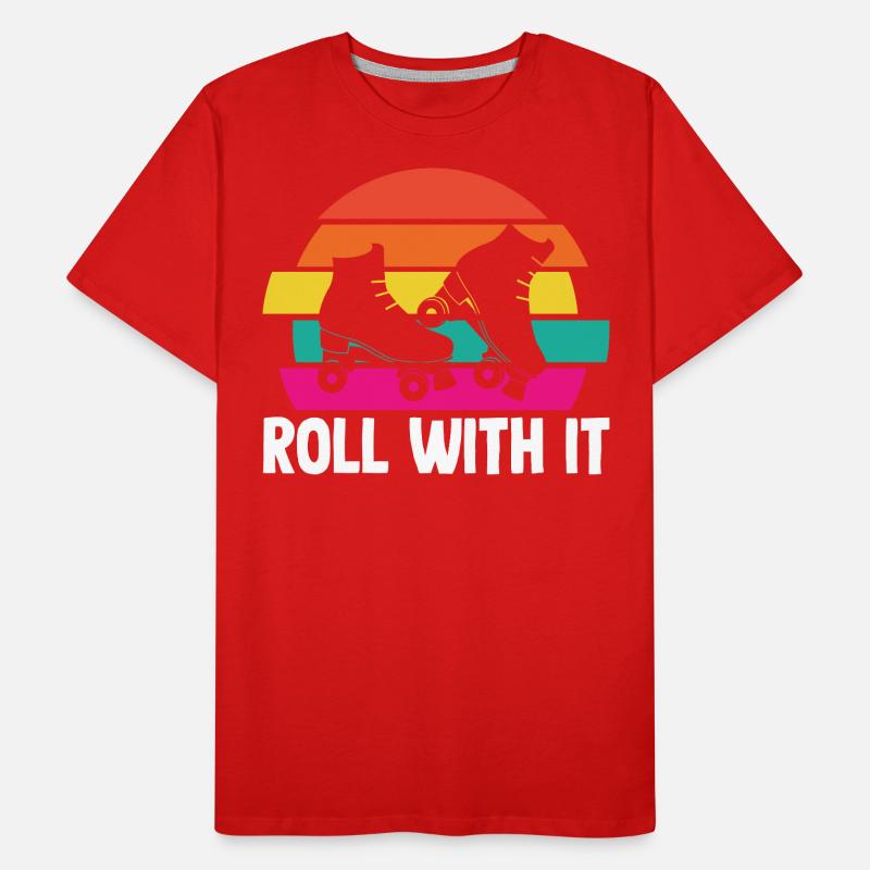 Roller Skating Roller Skate Retro 70er 80er Männer Premium Bio T-Shirt