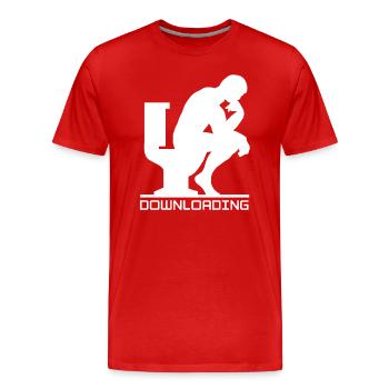 Téléchargement - The Thinking Man on the Silent Or - T-shirt bio Premium Homme - rouge - Devant - Damien (186cm)