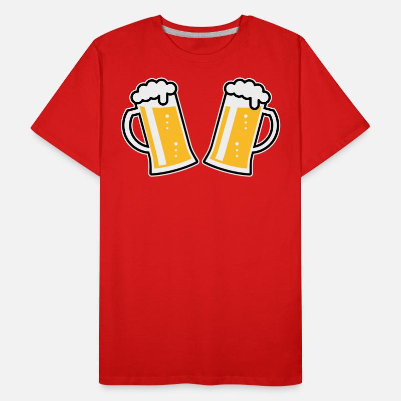 2 chopes à bière Prosten (bière / chope à bière / 3C) T-shirt bio Premium Homme