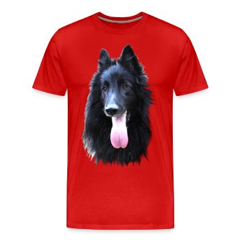 Belgian groendal - Men's Premium Organic T-Shirt - red - Front - Damien (186cm)