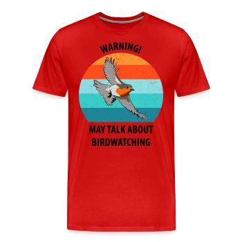 Observation des oiseaux Observation des oiseaux Observation des oiseaux - T-shirt bio Premium Homme - rouge - Devant - Damien (186cm)