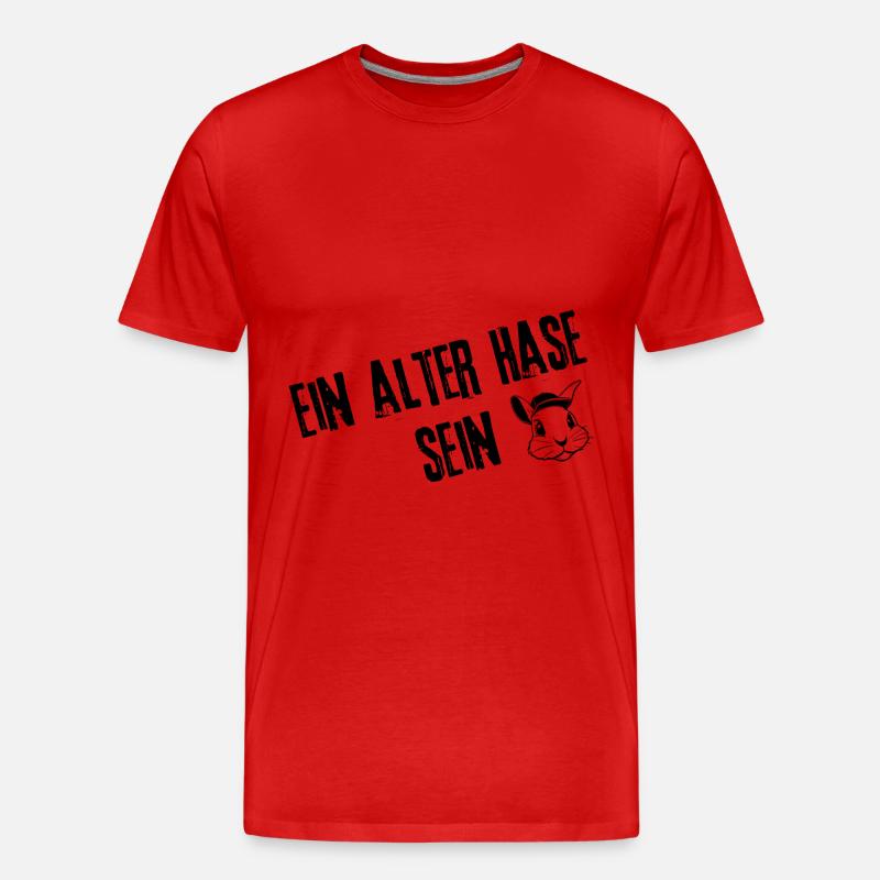 Alter Hase Designs | Redewendung - Männer Premium Bio T-Shirt - Rot